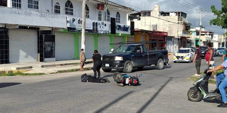 Policía Estatal atropellado en Chetumal