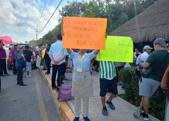 Trabajadores de Mayakoba suspendieron temporalmente sus actividades para exigir transparencia en sus pago