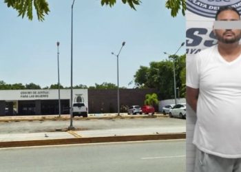 Instalaciones del Centro de Justicia para las Mujeres en Playa del Carmen, donde escapó un presunto agresor sexual.