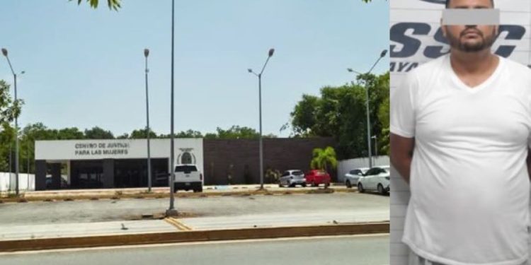 Instalaciones del Centro de Justicia para las Mujeres en Playa del Carmen, donde escapó un presunto agresor sexual.
