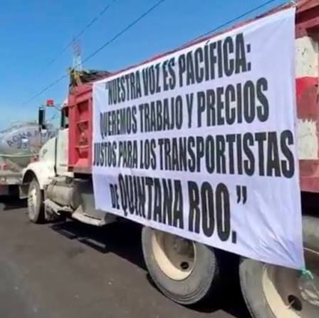 conflicto de volqueteros en la carretera 307