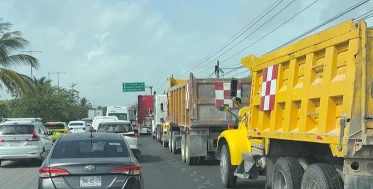 conflicto de volqueteros en la carretera 307