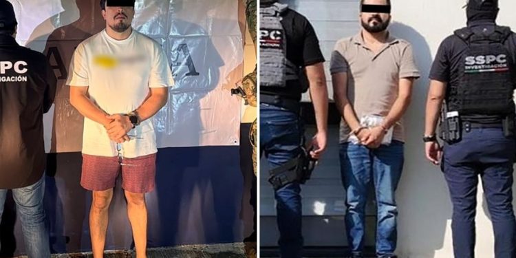 Fichas de los presuntos líderes criminales detenidos durante operativos en Yucatán y Nayarit
