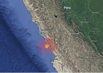 Dos sismos en Perú registrados en menos de media hora según el Instituto Geofísico del Perú.