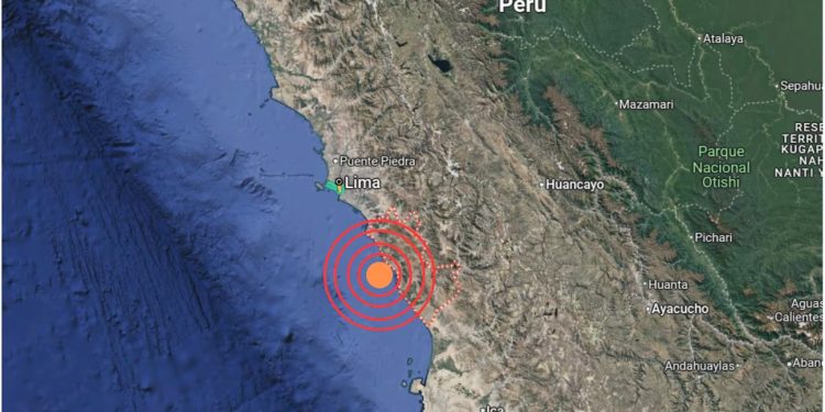 Dos sismos en Perú registrados en menos de media hora según el Instituto Geofísico del Perú.