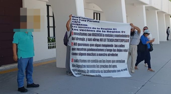 Usuarios de Quintana Roo reclaman por las tarifas y el servicio de agua potable proporcionado por Aguakan.
