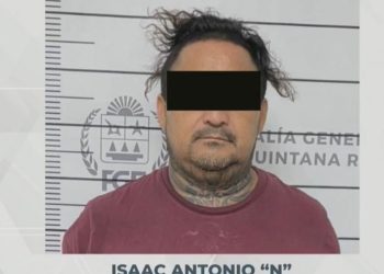 Detenido por feminicidio en Cancún durante un operativo realizado por autoridades de Quintana Roo y Yucatán.