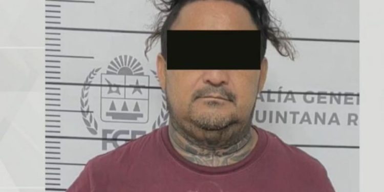 Detenido por feminicidio en Cancún durante un operativo realizado por autoridades de Quintana Roo y Yucatán.