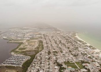 polvo del Sahara en la península de Yucatán