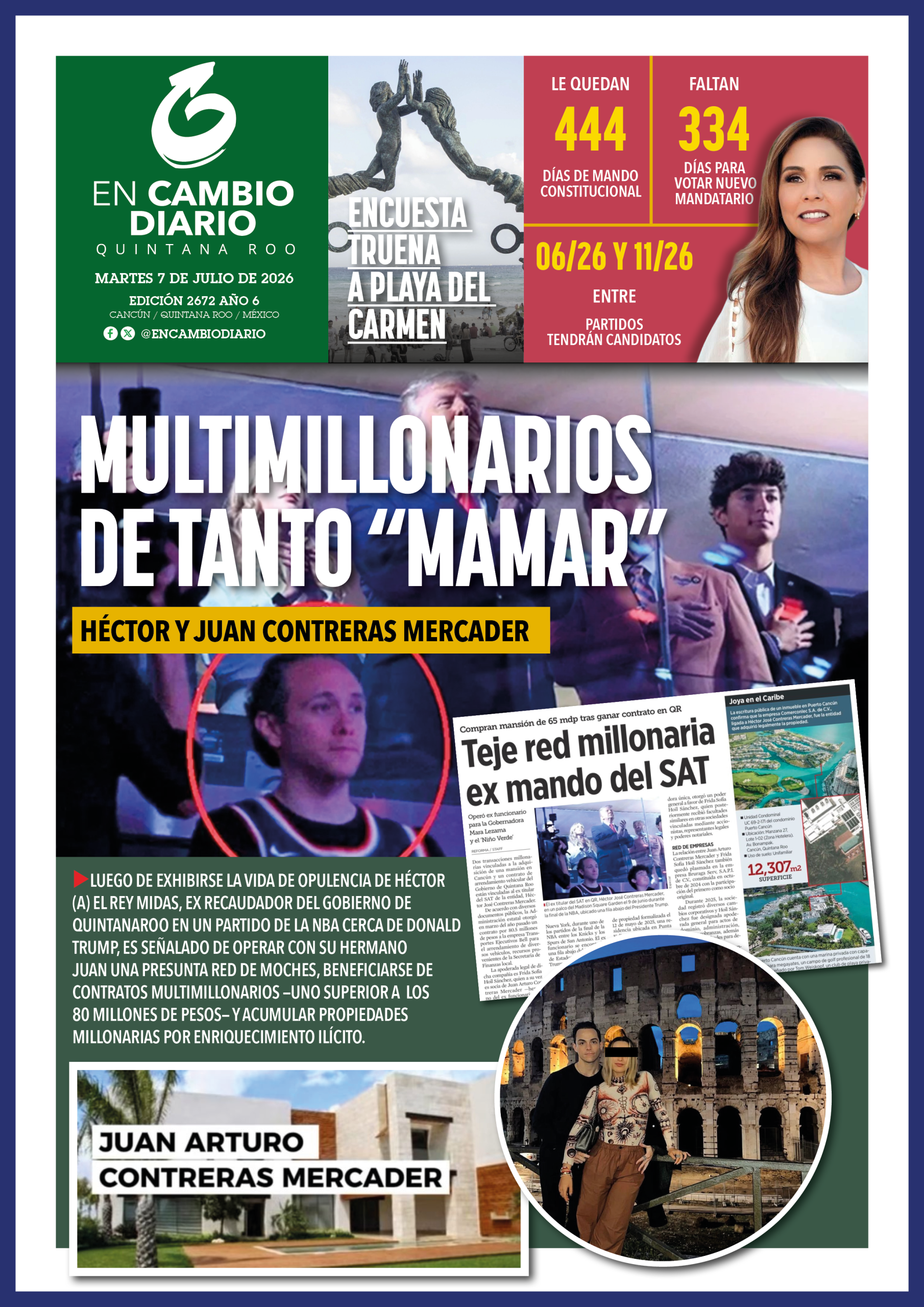 portada en cambio qroo 7 julio 2026