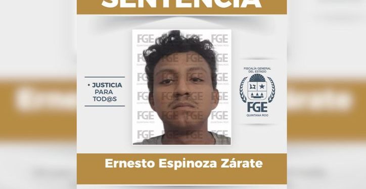 Ernesto Espinoza Zárate, sentenciado por atacar a un trabajador en una obra hotelera de Cancún.