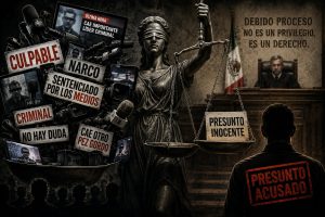 Hernán Bermúdez Requena y Florence Cassez en análisis sobre presunción de inocencia y juicios mediáticos en México.