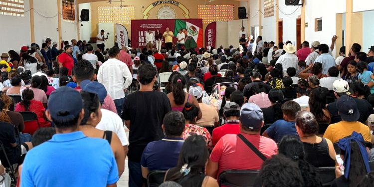 Rafa Marín fortalece el llamado a defender la Transformación y la soberanía nacional en Puerto Morelos