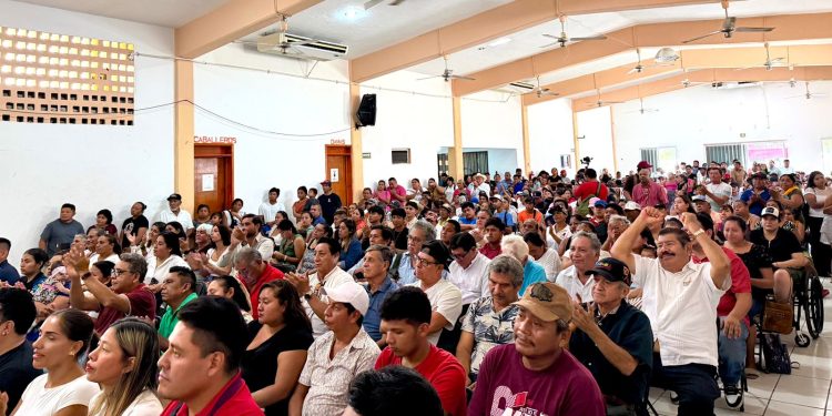 Rafa Marín fortalece el llamado a defender la Transformación y la soberanía nacional en Puerto Morelos