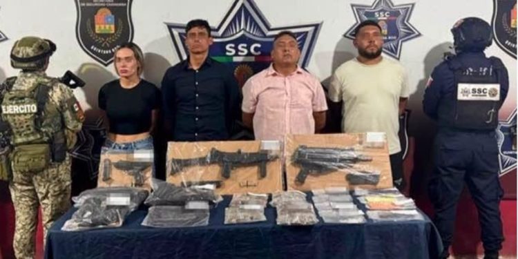 Decomiso de drogas y armas en boulevard Kukulcan en Cancún