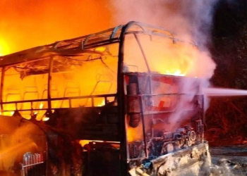 incendio de autobus en tulum