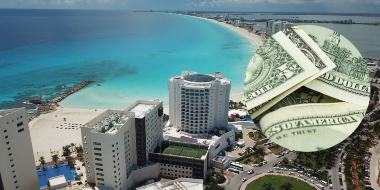 Posible caída del dólar afectaría al turismo en Cancún.