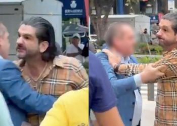 Juan Pablo Penilla, abogado de El Mayo Zambada, durante la trifulca registrada en Polanco.