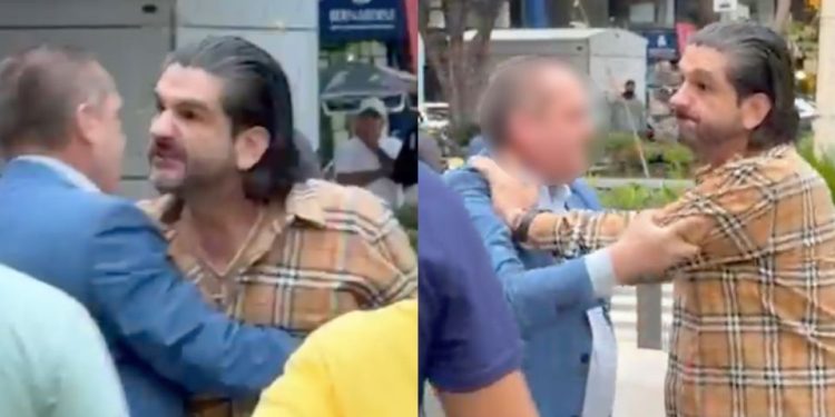 Juan Pablo Penilla, abogado de El Mayo Zambada, durante la trifulca registrada en Polanco.