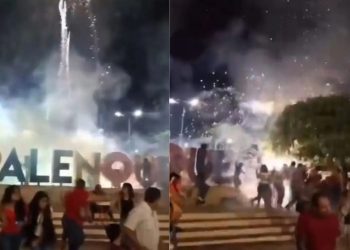 Pirotecnia se sale de control durante el Grito de Independencia en Palenque y deja cuatro lesionados