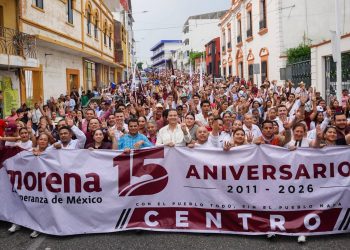 Movilización guinda en Tabasco
