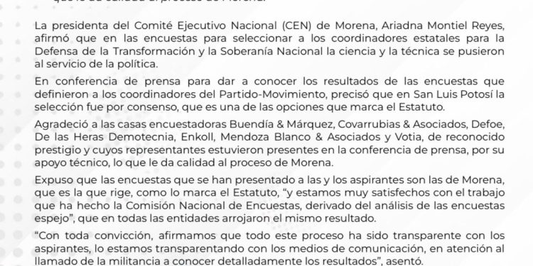 Ya podrán registrarse los aspirantes a coordinaciones distritales federales por  Morena